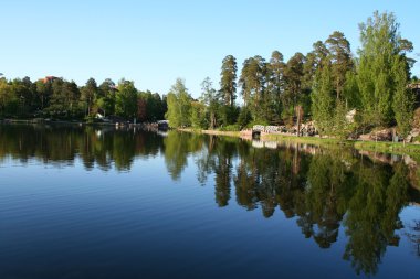 Finland. Kotka town. Park Sapokka clipart