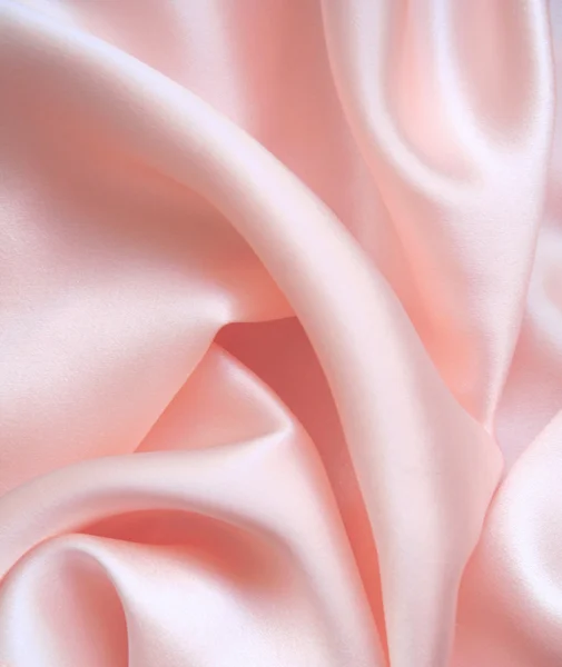 Smooth elegant pink silk as background — Zdjęcie stockowe