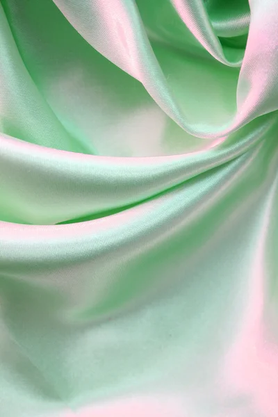 stock image Smooth elegant green silk as background