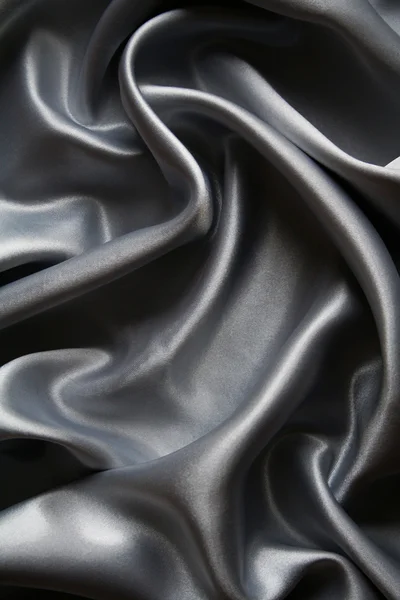 光滑优雅灰色丝绸作为背景 — 图库照片