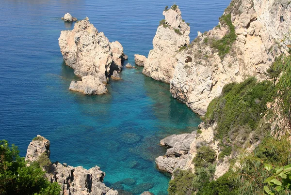 Griechenland. Korfu, Paläokastrika, Küste — Stockfoto
