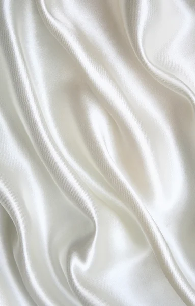 Гладкий елегантний білий шовк як фон — стокове фото