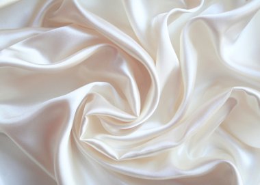 Smooth elegant white silk as background clipart