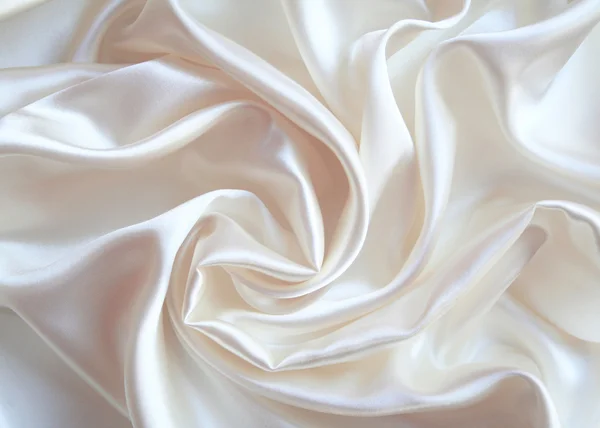 Smooth elegant white silk as background Royalty Free Stock Images
