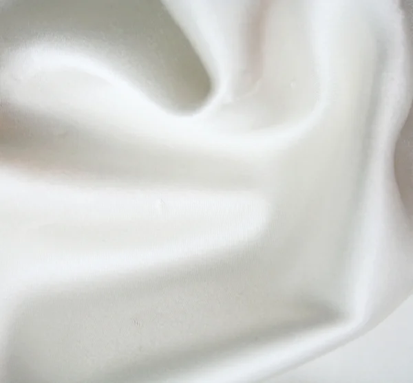 Гладкий елегантний білий шовк як фон — стокове фото