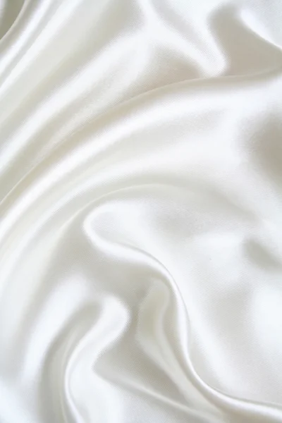 Seda blanca elegante lisa como fondo — Foto de Stock