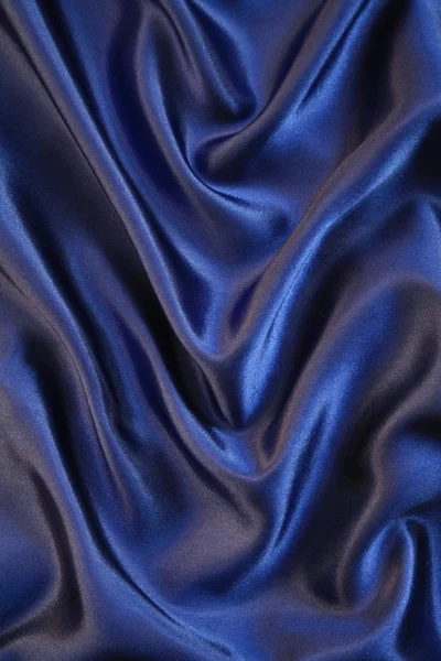 Smooth elegant dark blue silk — Stockfoto
