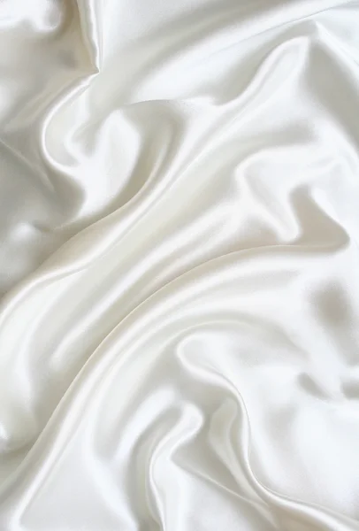 Seda branca elegante lisa como fundo — Fotografia de Stock