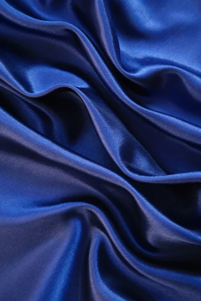 Elegante seta blu scuro liscio — Foto Stock