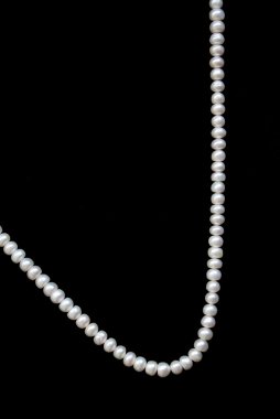 White pearls on the black silk clipart