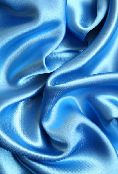 エレガントなブルー シルクの滑らかです — ストック写真