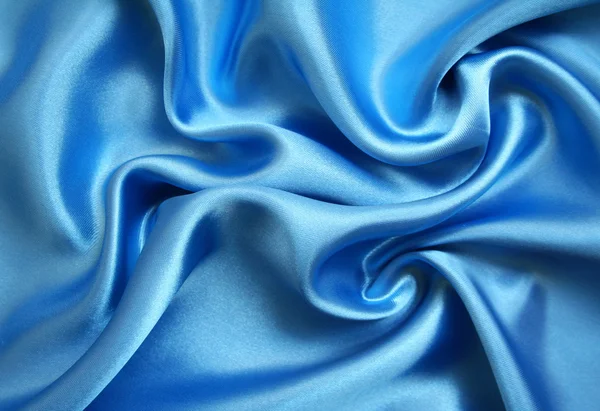 Liso elegante seda azul como fondo —  Fotos de Stock