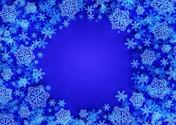 Vorlage mit Kristall-Schneeflocke — Stockfoto