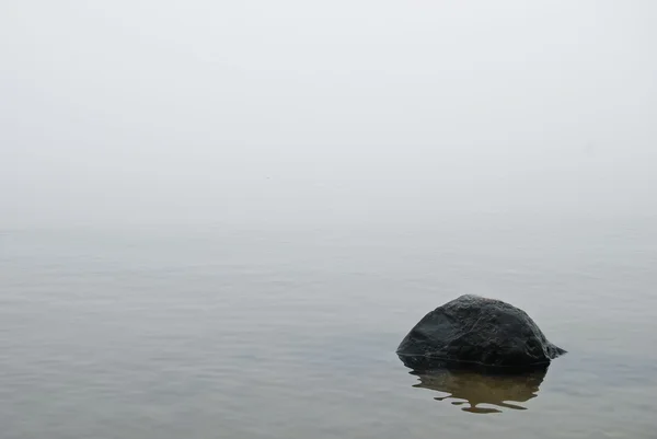 Pedra em um nevoeiro — Fotografia de Stock