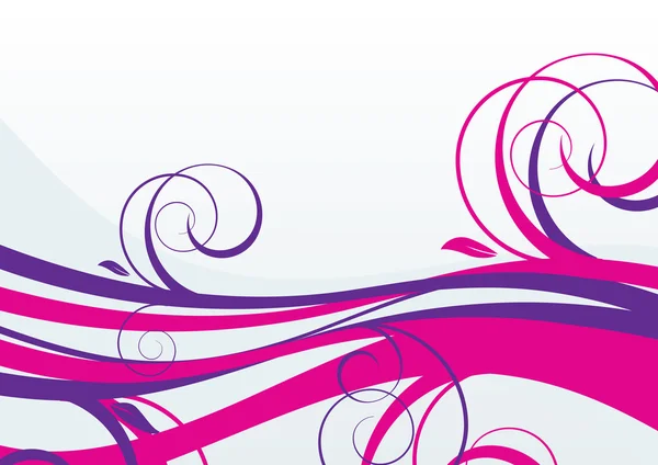Purple floral wave — Stock Vector