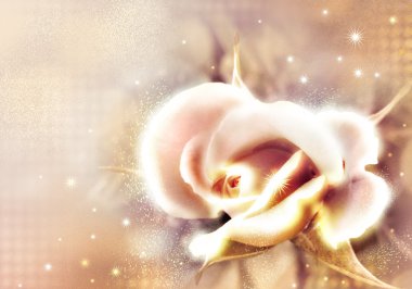 Rose covered by hoarfrost clipart