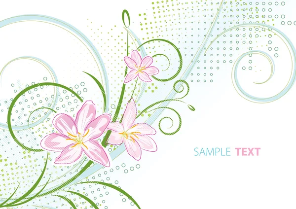 Pink spring flowers — Stock Vector