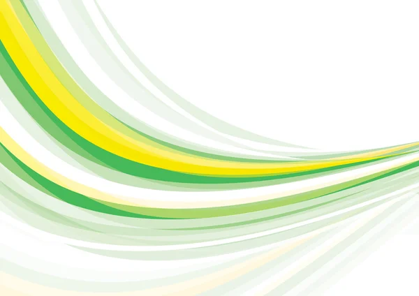 緑と黄色の波 — ストックベクタ