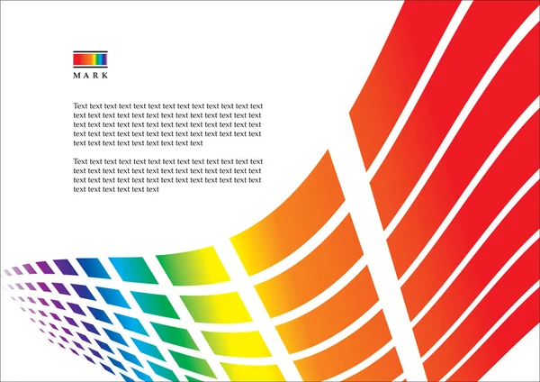 抽象的な虹色テンプレート — ストックベクタ