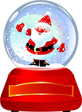 Santa in Snow Globe