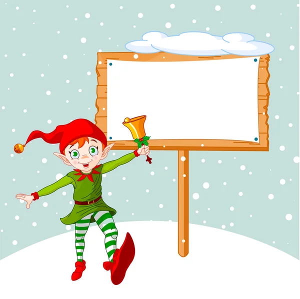 Boże Narodzenie Elf idealna billboard — Wektor stockowy