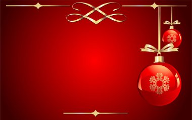 Red Christmas Balls clipart