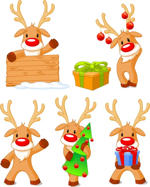Reindeer Rudolph — Stock Vector
