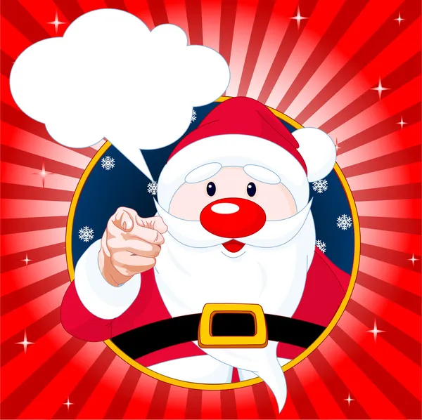 Santa Claus Señalando — Vector de stock