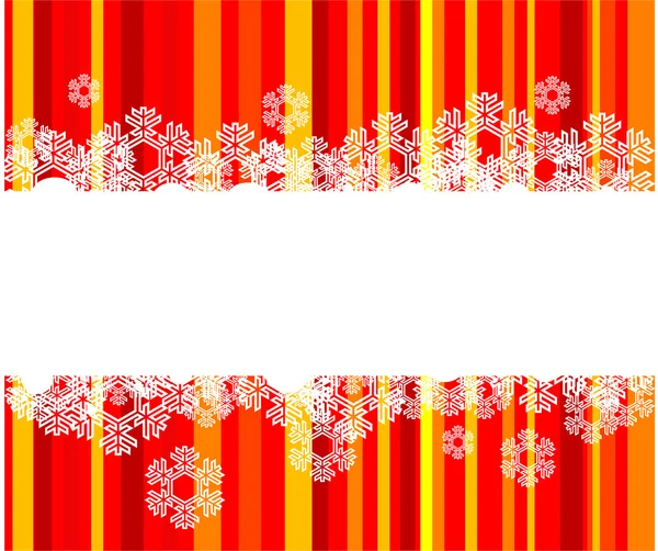 Jul bakgrund med snöflinga — Stock vektor
