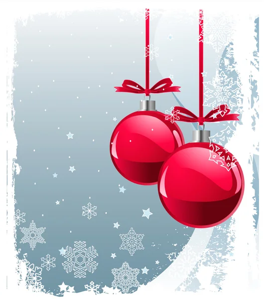 Bolas de Natal vermelho — Vetor de Stock