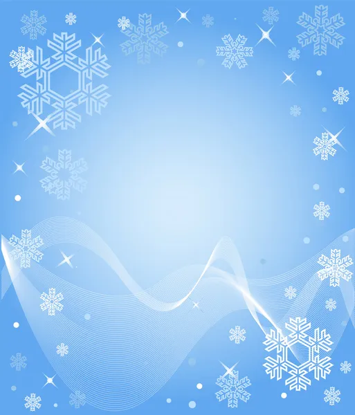 Blue Snowflake Background — Stock Vector