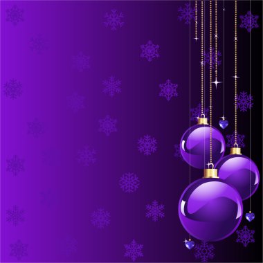 Violet colors Christmas clipart