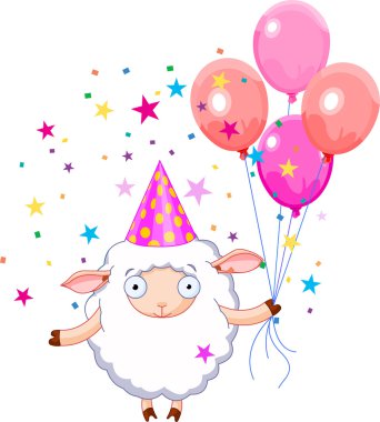 Birthday sheep clipart