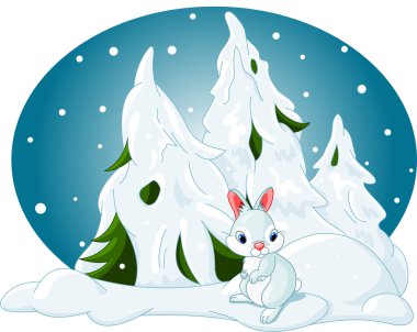 Winter forest clipart