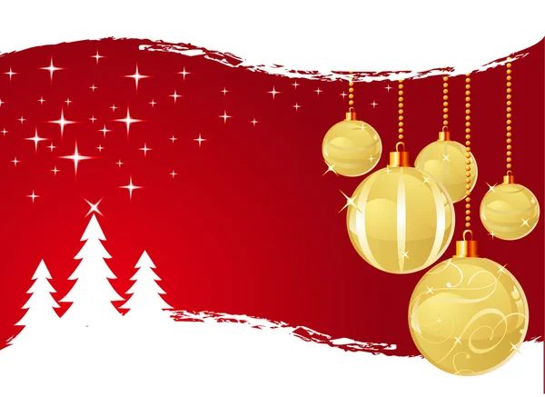 Bolas de Navidad de oro — Archivo Imágenes Vectoriales