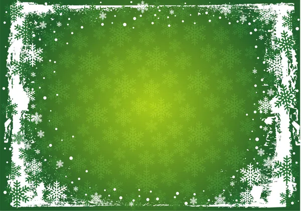 Green Christmas Background — Stock Vector
