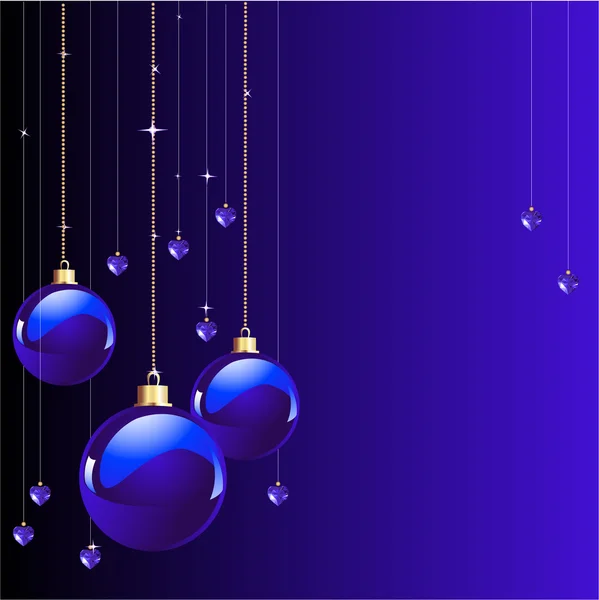 Blaue Farben Weihnachten — Stockvektor
