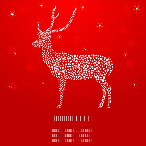 Cervo di Natale — Vettoriale Stock