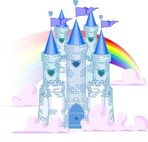 Радужный замок — стоковый вектор