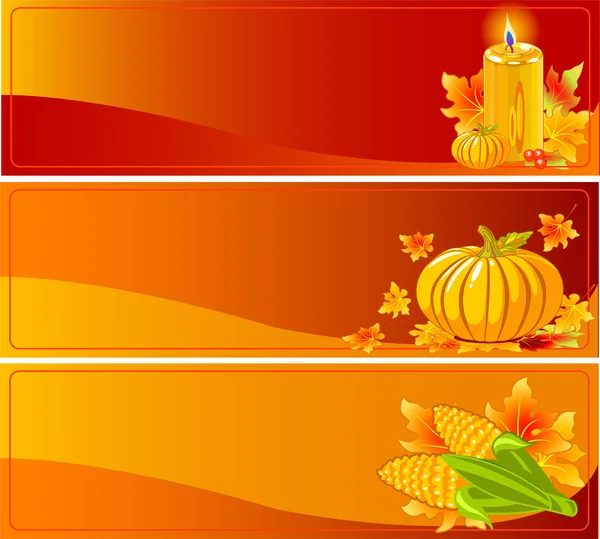 Banderas de otoño — Archivo Imágenes Vectoriales