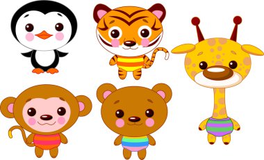 Cute animal set 02 clipart