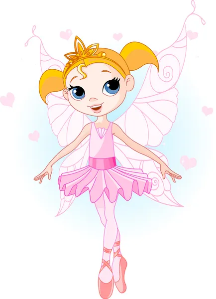Cute fairy ballerina — Stock Vector