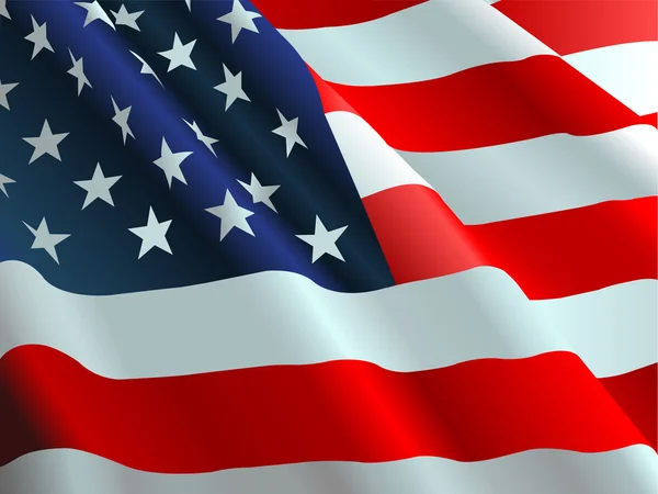 De Amerikaanse vlag — Stockvector