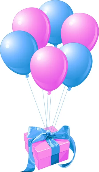 Luftballons als Geschenk — Stockvektor