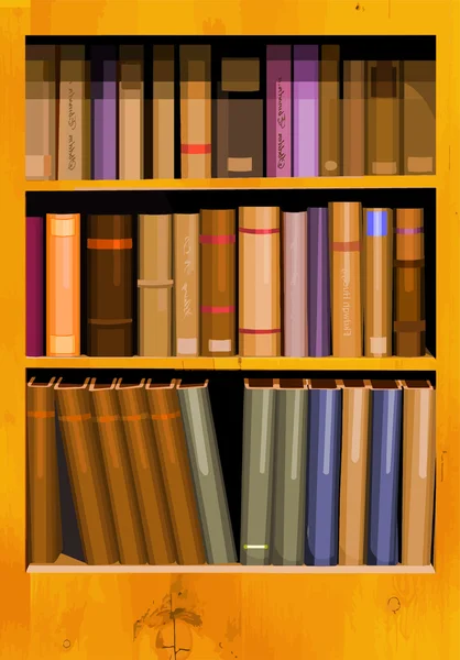 Bookshelf — Stok Vektör