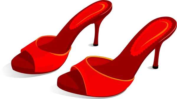 Rode stiletto schoenen — Stockvector