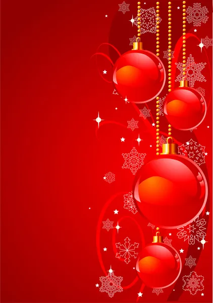 Red Christmas Background — Stock Vector