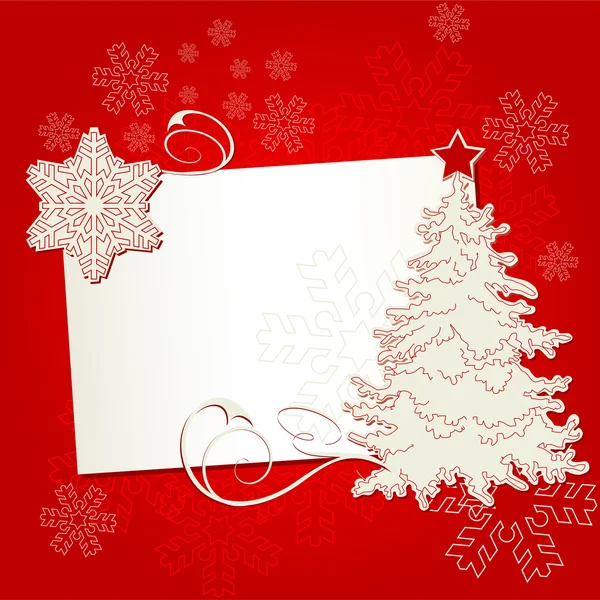 場所のクリスマス カード — ストックベクタ