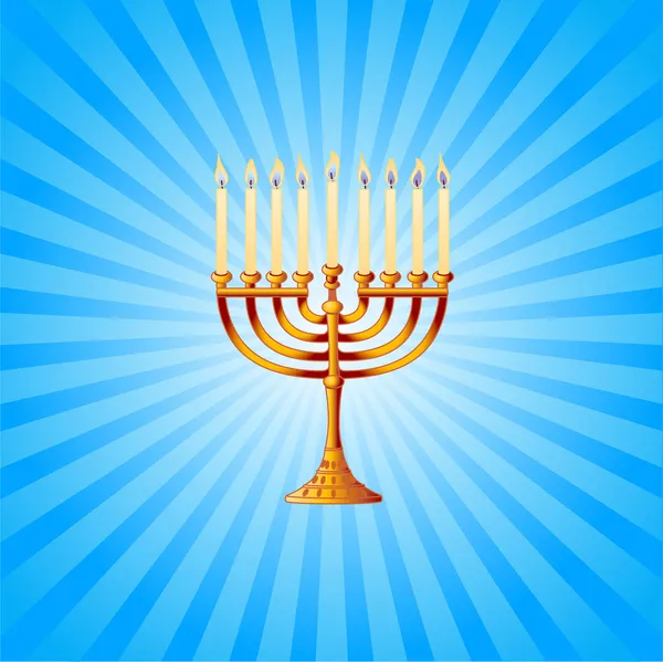 Hanukkah background with Menorah — Stock Vector