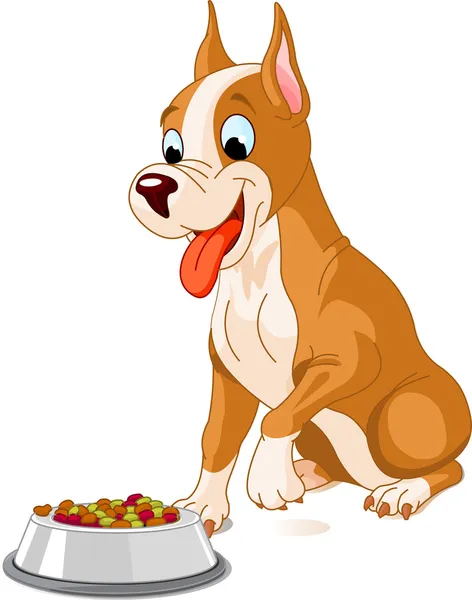 Hungry dog — Stock Vector